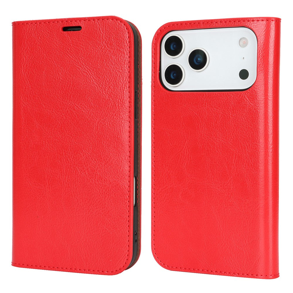 For iPhone 17 Pro Max Case Crazy Horse Texture Split Leather Wallet Phone Cover