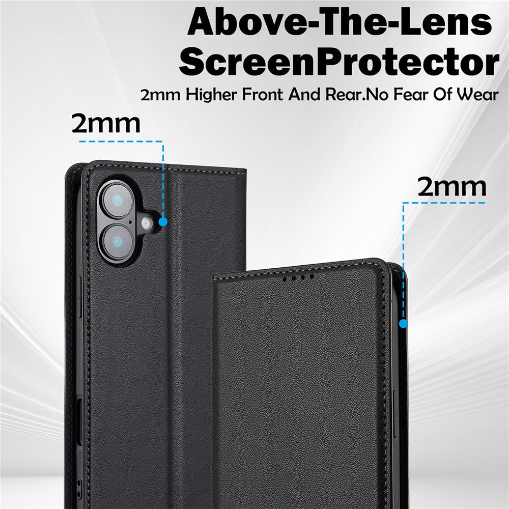 LC.IMEEKE L1 Series for iPhone 17 Case PU Leather Wallet Stand Protective Phone Cover