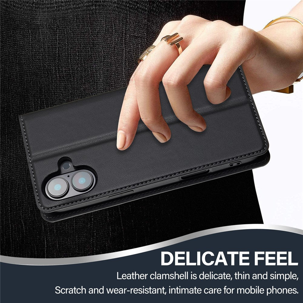 LC.IMEEKE L1 Series for iPhone 17 Case PU Leather Wallet Stand Protective Phone Cover