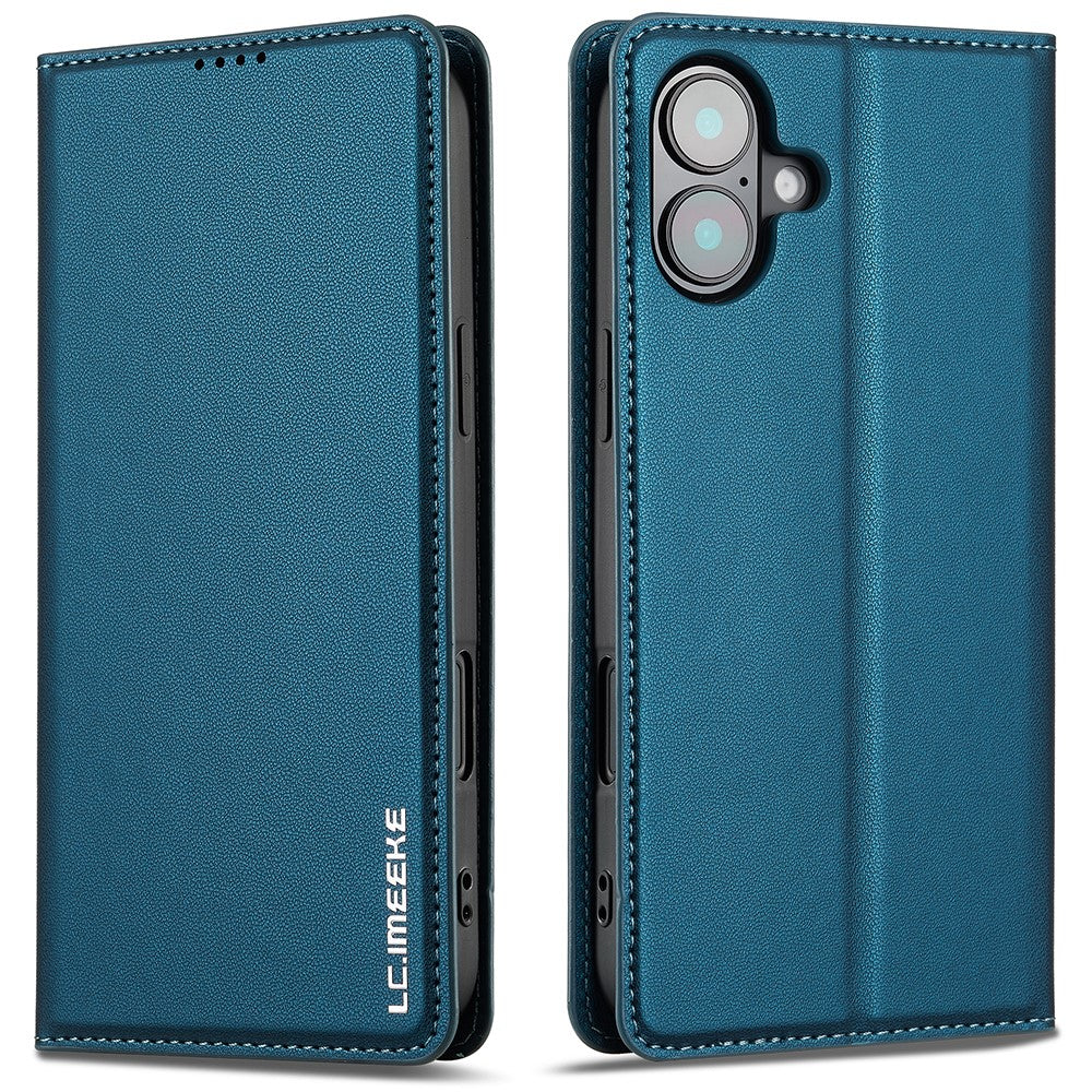 LC.IMEEKE L1 Series for iPhone 17 Case PU Leather Wallet Stand Protective Phone Cover