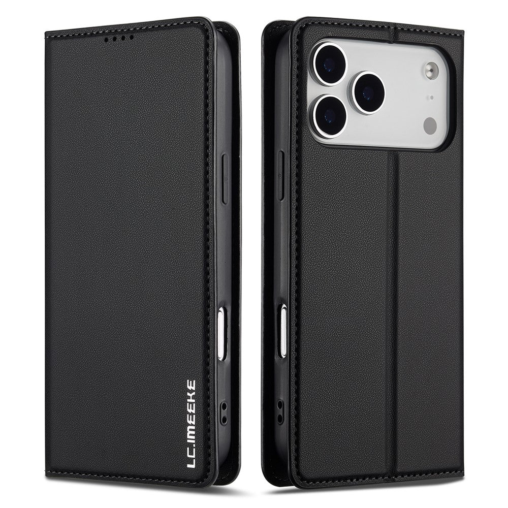 LC.IMEEKE L1 Series for iPhone 17 Pro Case PU Leather Wallet Stand Protective Phone Cover