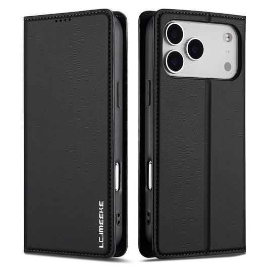LC.IMEEKE L1 Series for iPhone 17 Pro Case PU Leather Wallet Stand Protective Phone Cover