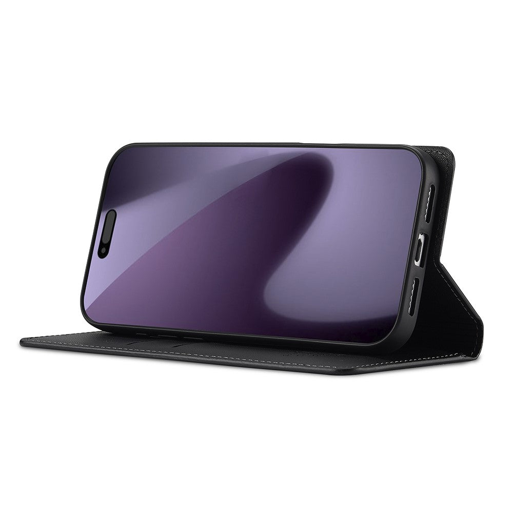 LC.IMEEKE L1 Series for iPhone 17 Pro Case PU Leather Wallet Stand Protective Phone Cover