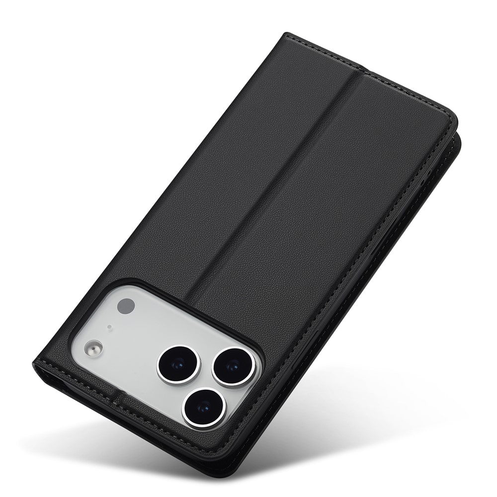 LC.IMEEKE L1 Series for iPhone 17 Pro Case PU Leather Wallet Stand Protective Phone Cover