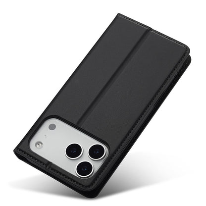 LC.IMEEKE L1 Series for iPhone 17 Pro Case PU Leather Wallet Stand Protective Phone Cover