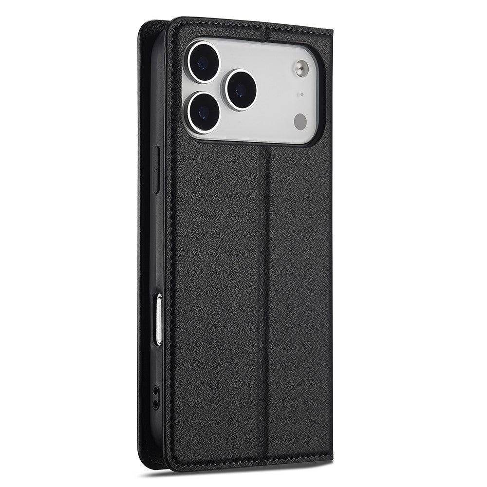 LC.IMEEKE L1 Series for iPhone 17 Pro Case PU Leather Wallet Stand Protective Phone Cover