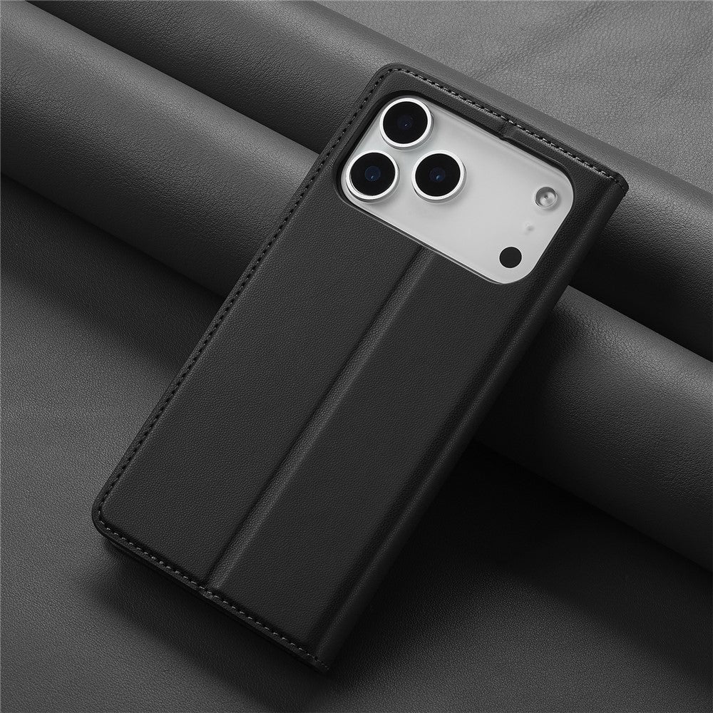 LC.IMEEKE L1 Series for iPhone 17 Pro Case PU Leather Wallet Stand Protective Phone Cover