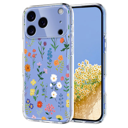 For iPhone 17 Pro Max Case Butterfly Floral Pattern Printing TPU Phone Back Cover