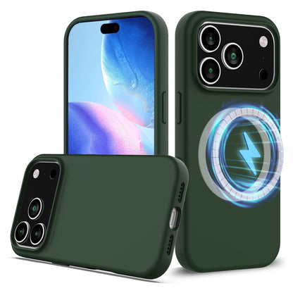 For iPhone 17 Pro Case Compatible with MagSafe Anti-Drop Liquid Silicone Phone Cover