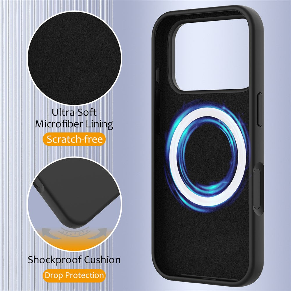 For iPhone 17 Pro Max Case Compatible with MagSafe Anti-Drop Liquid Silicone Phone Cover