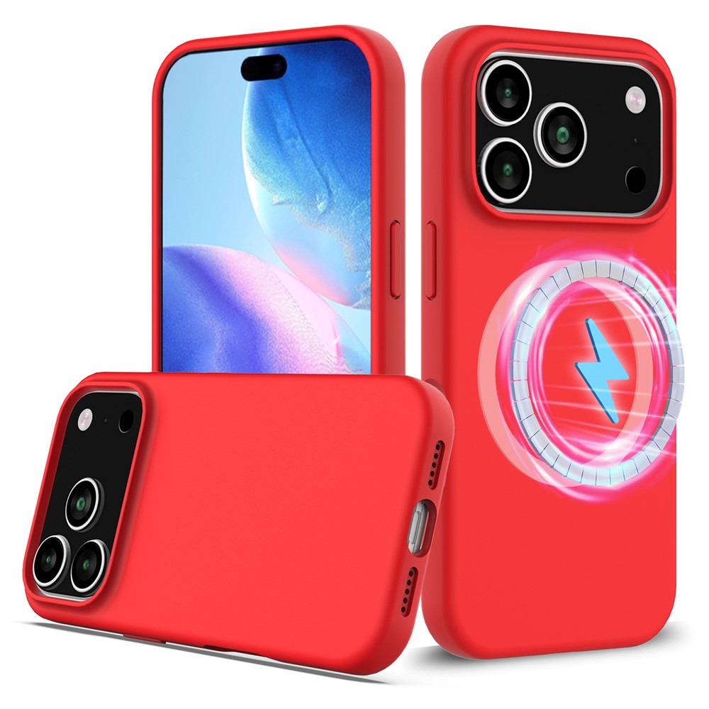 For iPhone 17 Pro Max Case Compatible with MagSafe Anti-Drop Liquid Silicone Phone Cover