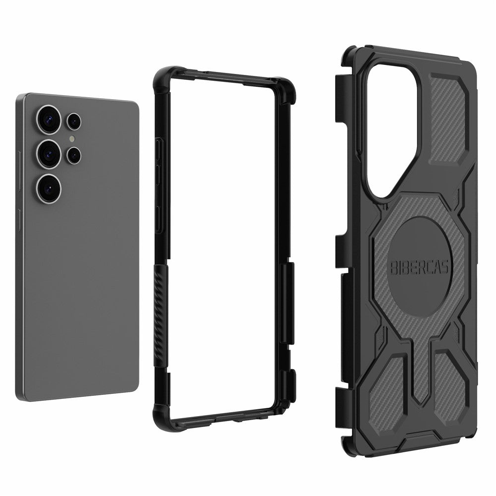 BIBERCAS J-16 Series For Samsung Galaxy S25 Ultra Magnetic Case Anti Drop TPU + PC Phone Cover