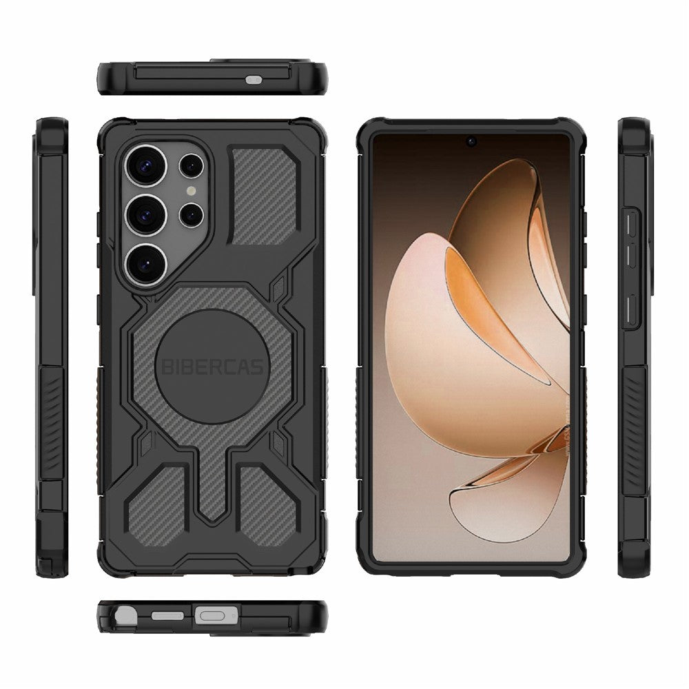 BIBERCAS J-16 Series For Samsung Galaxy S25 Ultra Magnetic Case Anti Drop TPU + PC Phone Cover