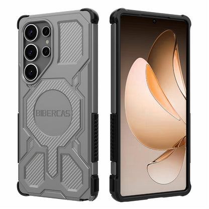 BIBERCAS J-16 Series For Samsung Galaxy S25 Ultra Magnetic Case Anti Drop TPU + PC Phone Cover