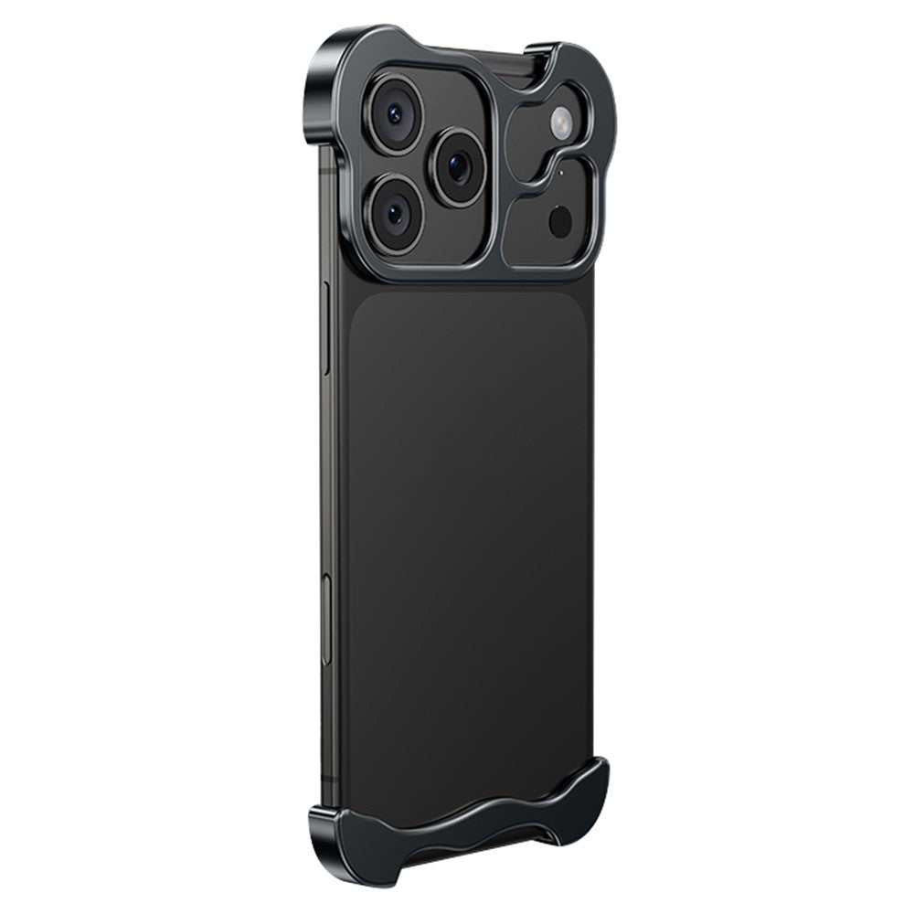 For iPhone 17 Pro Max Bumper Case Metal Frameless Shockproof Cover with Camera Lens Protector