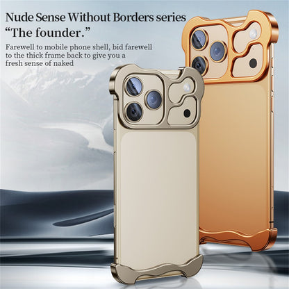 For iPhone 17 Pro Max Bumper Case Metal Frameless Shockproof Cover with Camera Lens Protector