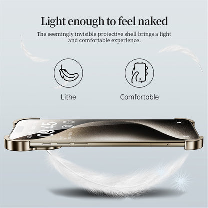 For iPhone 17 Pro Max Bumper Case Metal Frameless Shockproof Cover with Camera Lens Protector