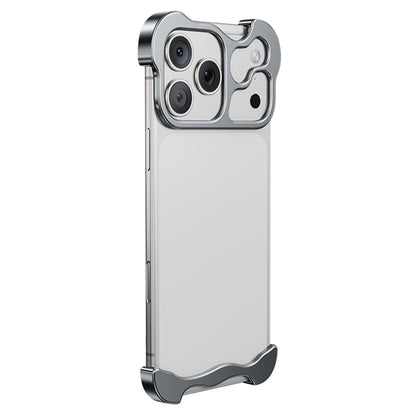 For iPhone 17 Pro Max Bumper Case Metal Frameless Shockproof Cover with Camera Lens Protector
