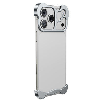 For iPhone 17 Pro Max Bumper Case Metal Frameless Shockproof Cover with Camera Lens Protector
