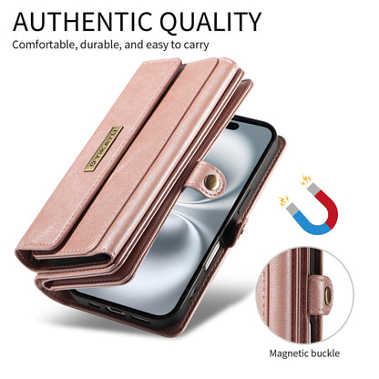 YIKATU For iPhone 17e / 16e Case  YK-008 Zipper Wallet Leather Phone Cover with Shoulder Strap