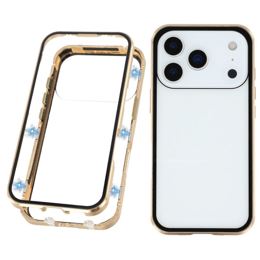 For iPhone 17 Pro Full Body Case Magnetic Tempered Glass Double-Sided Phone Case
