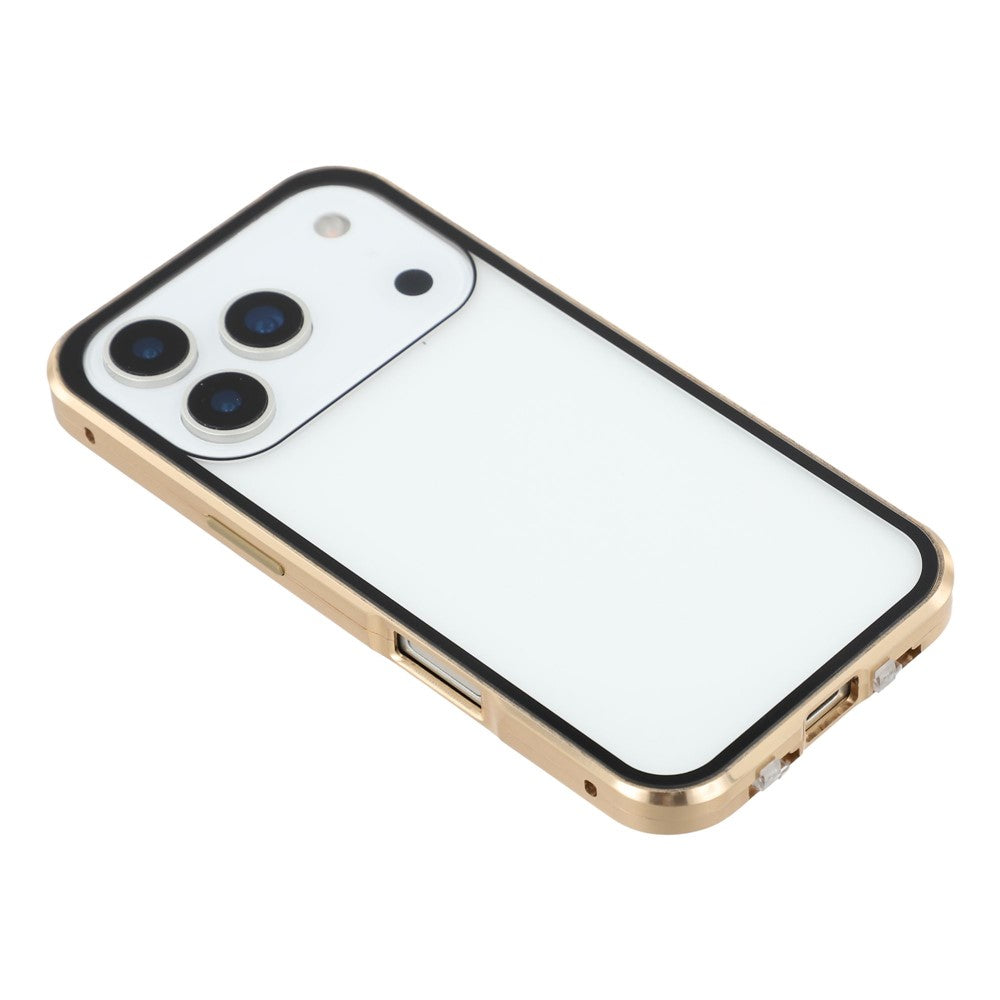 For iPhone 17 Pro Full Body Case Magnetic Tempered Glass Double-Sided Phone Case