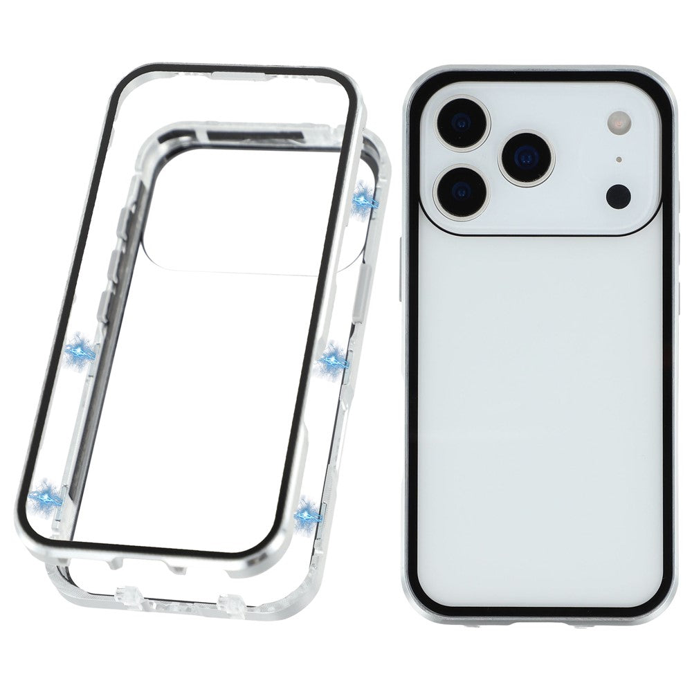 For iPhone 17 Pro Full Body Case Magnetic Tempered Glass Double-Sided Phone Case