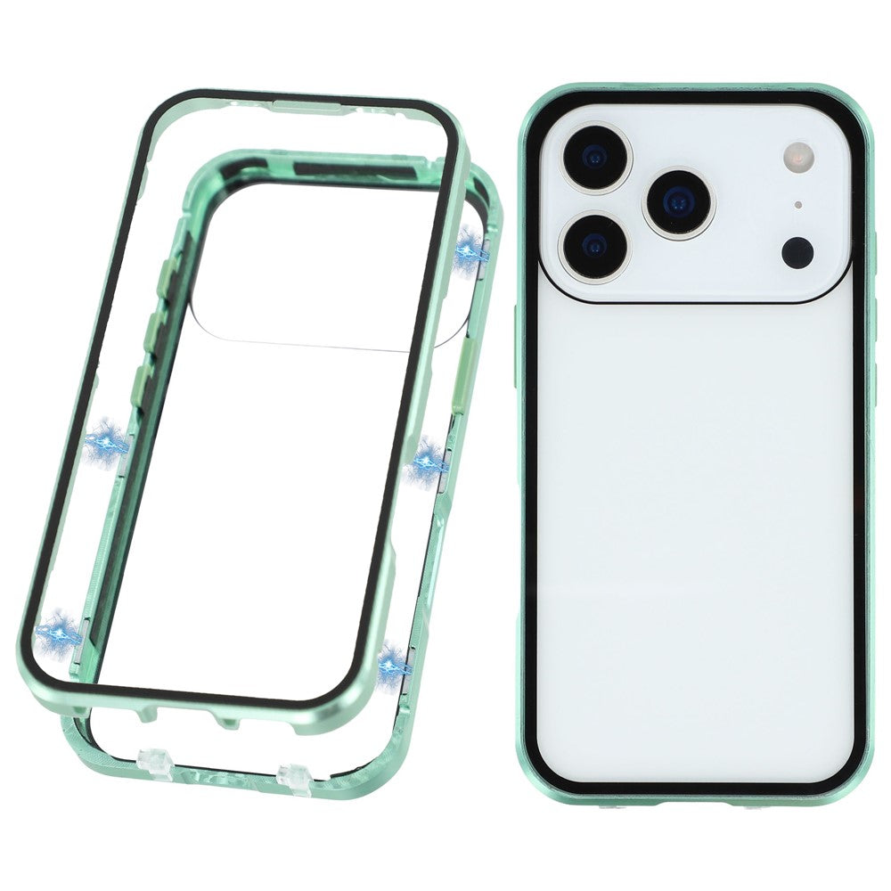 For iPhone 17 Pro Full Body Case Magnetic Tempered Glass Double-Sided Phone Case