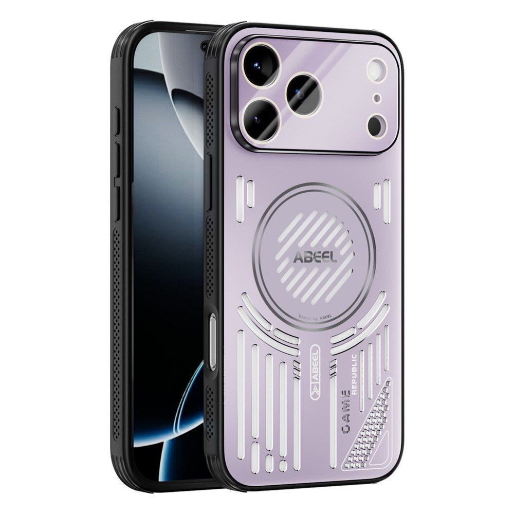 ABEEL For iPhone 17 Pro Magnetic Case Aluminium Alloy + PC + TPU Hollow Heat Dissipation Phone Cover