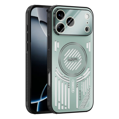 ABEEL For iPhone 17 Pro Magnetic Case Aluminium Alloy + PC + TPU Hollow Heat Dissipation Phone Cover