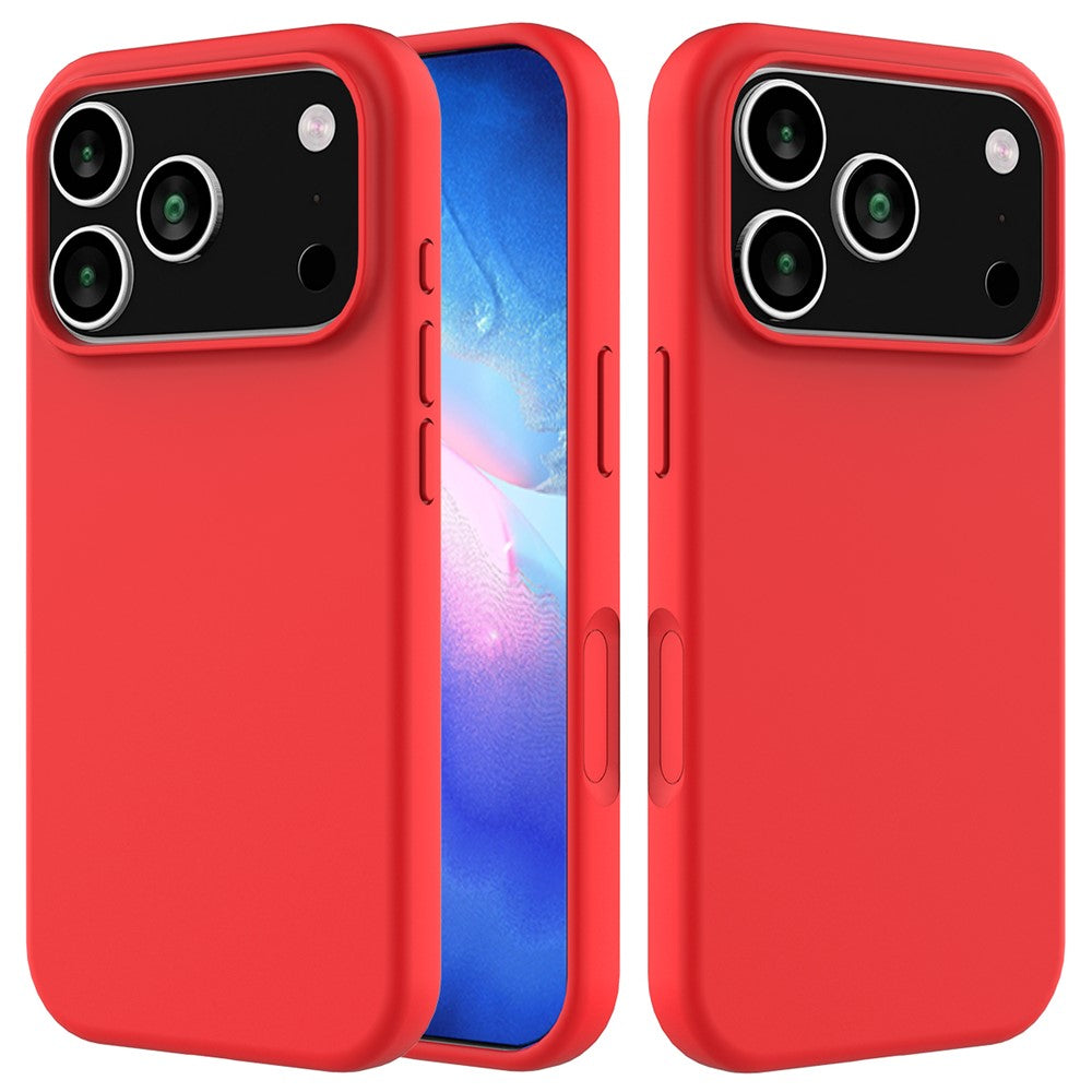 For iPhone 17 Pro Case Drop Proof Liquid Silicone Soft Lining Back Phone Cover