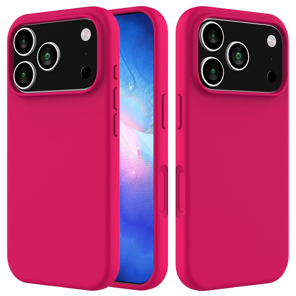 For iPhone 17 Pro Case Drop Proof Liquid Silicone Soft Lining Back Phone Cover