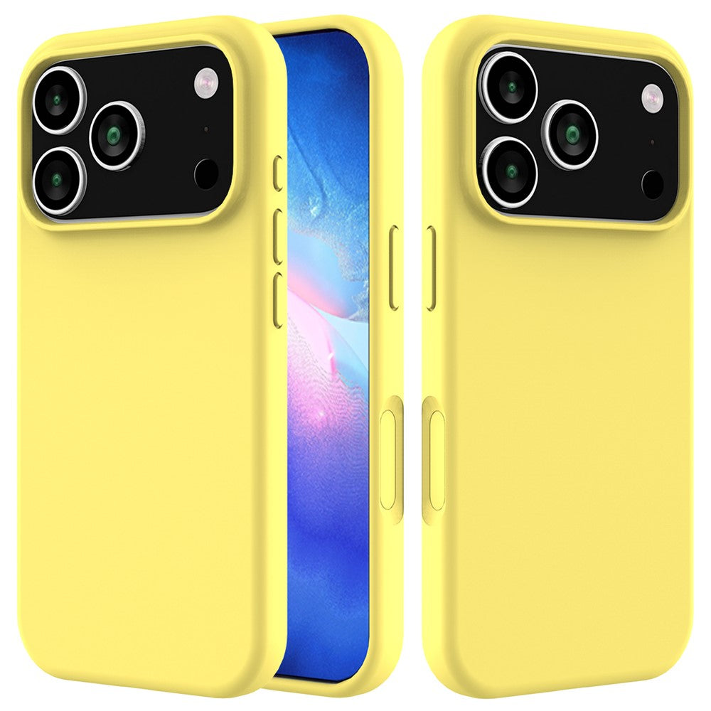 For iPhone 17 Pro Case Drop Proof Liquid Silicone Soft Lining Back Phone Cover