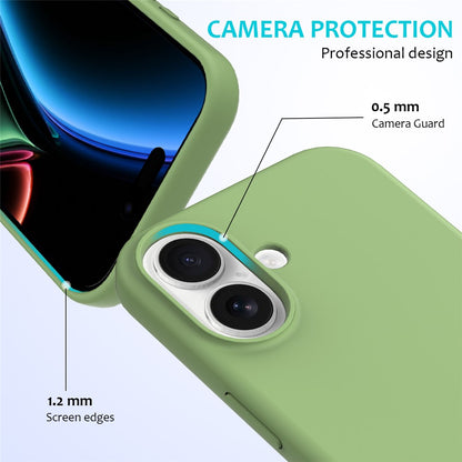 For iPhone 17 Case Drop Proof Liquid Silicone Soft Lining Back Phone Cover