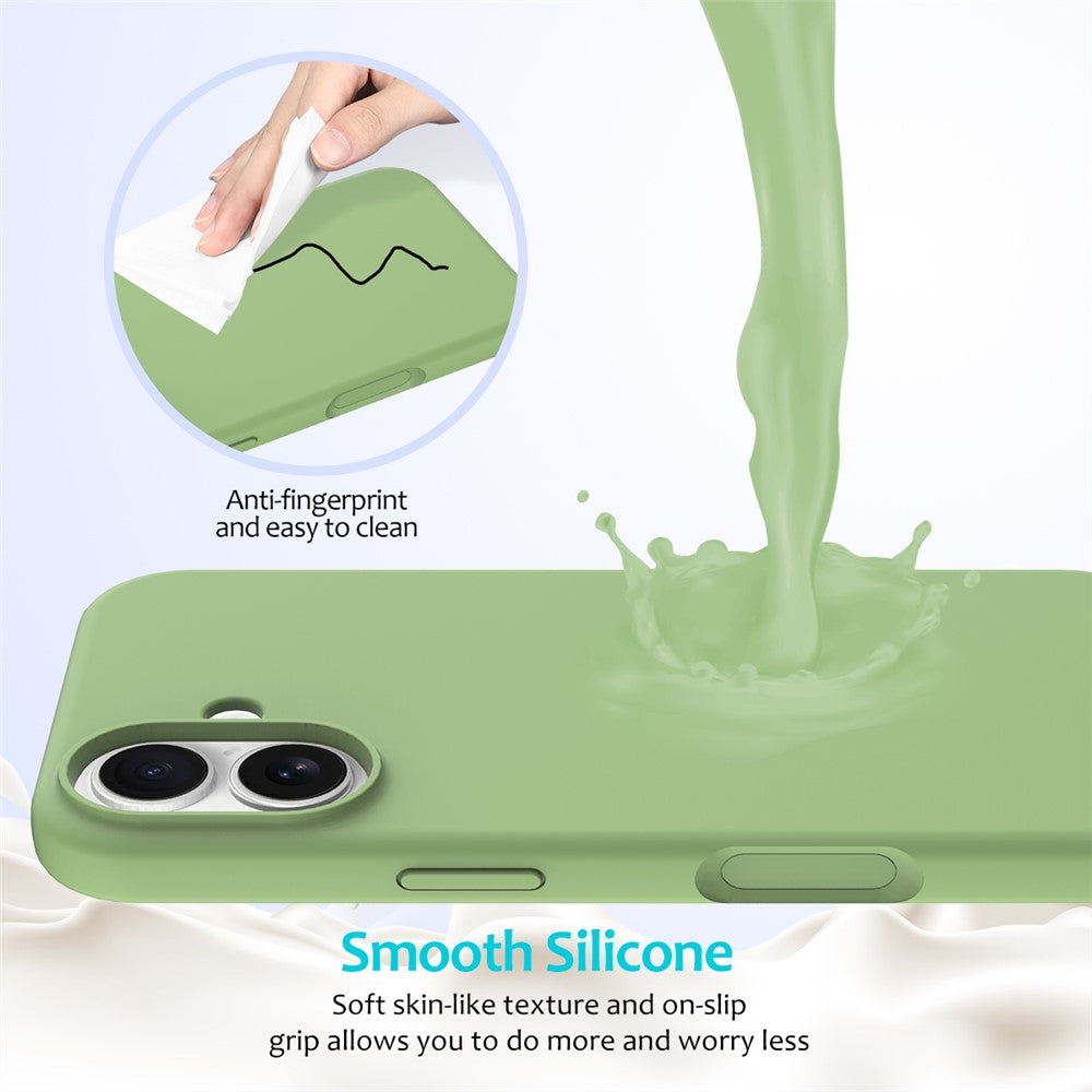 For iPhone 17 Case Drop Proof Liquid Silicone Soft Lining Back Phone Cover