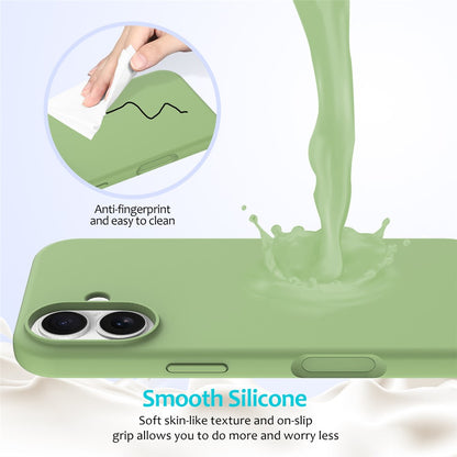 For iPhone 17 Case Drop Proof Liquid Silicone Soft Lining Back Phone Cover