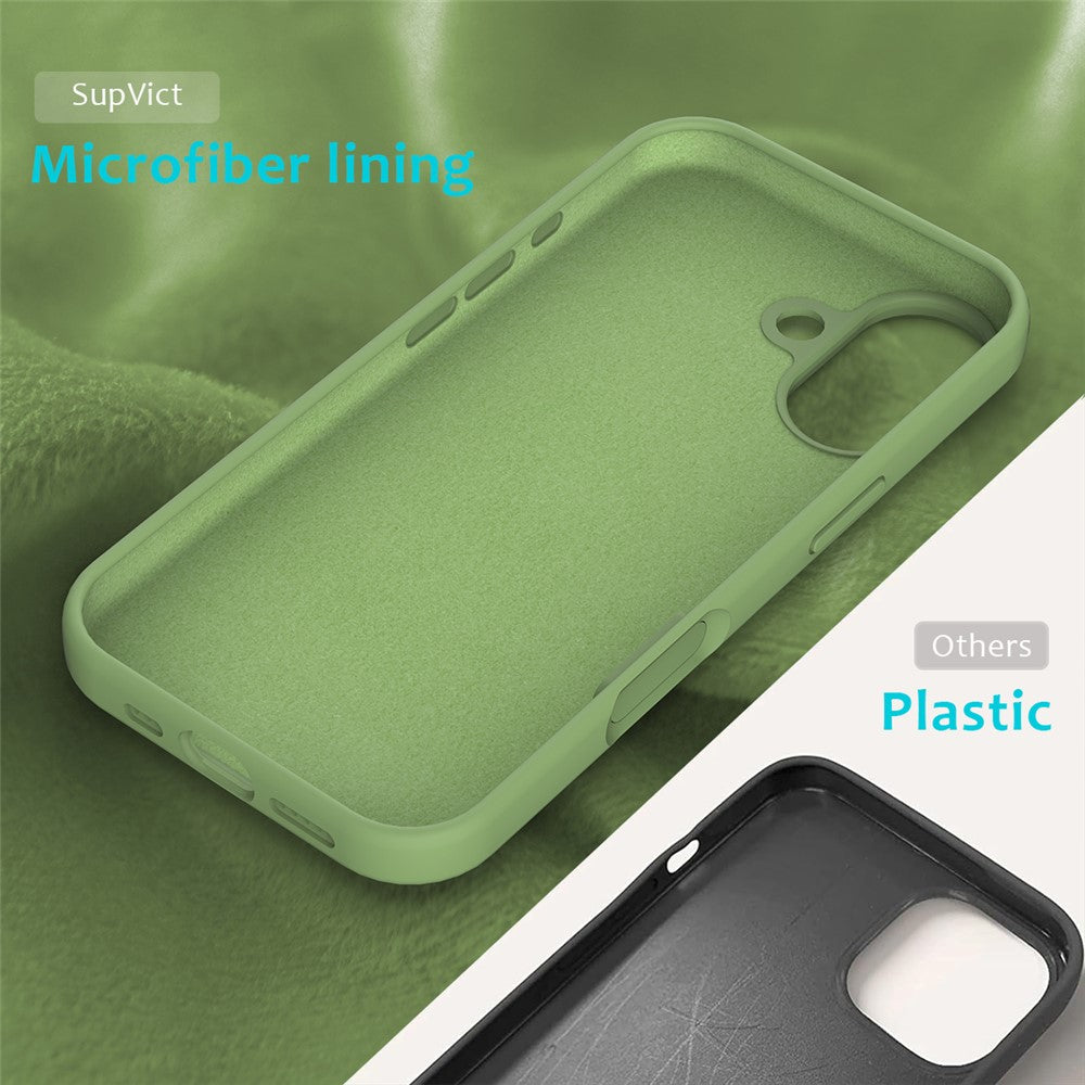 For iPhone 17 Case Drop Proof Liquid Silicone Soft Lining Back Phone Cover