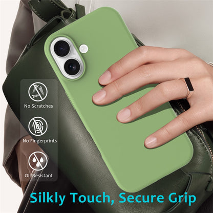 For iPhone 17 Case Drop Proof Liquid Silicone Soft Lining Back Phone Cover
