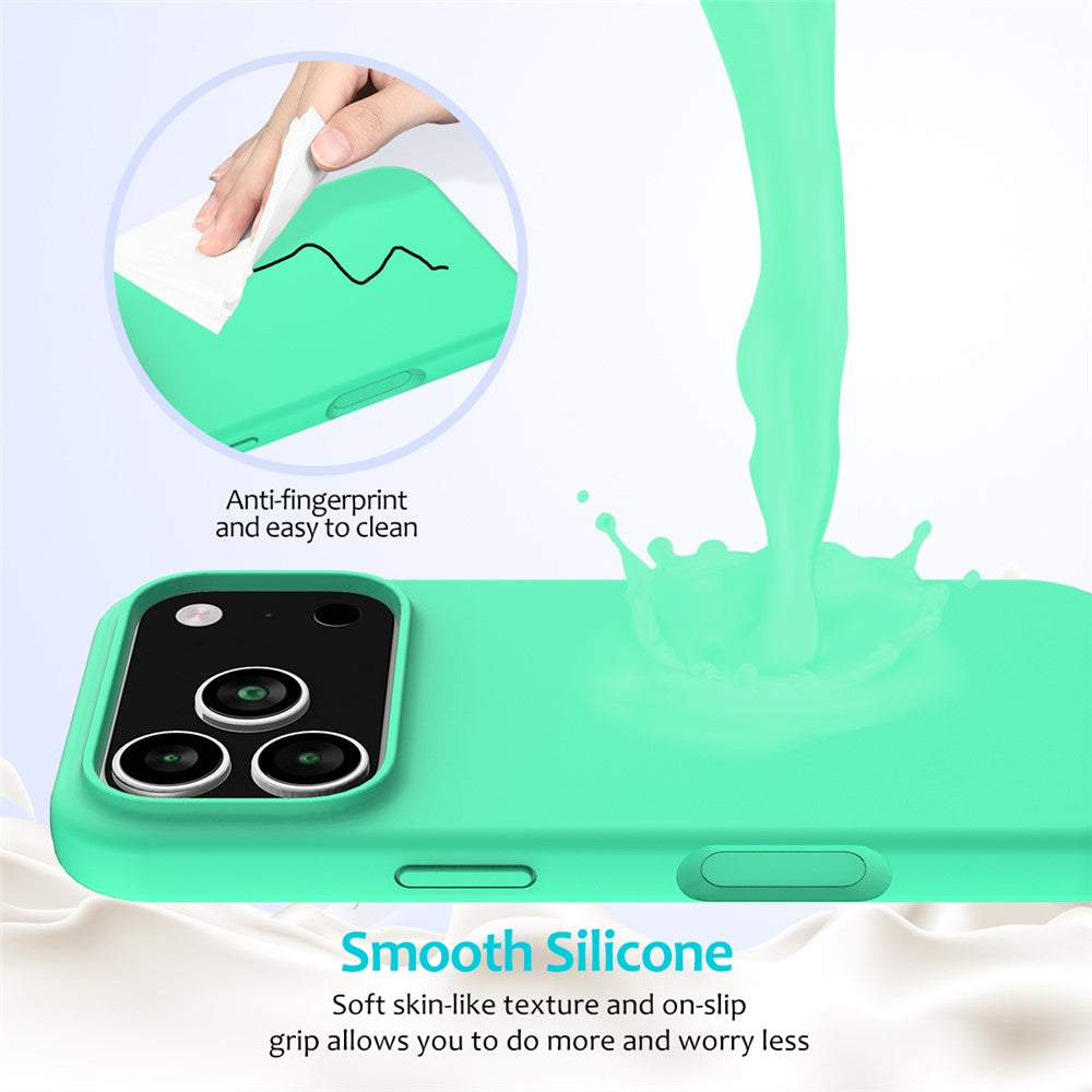 For iPhone 17 Pro Max Case Drop Proof Liquid Silicone Soft Lining Back Phone Cover