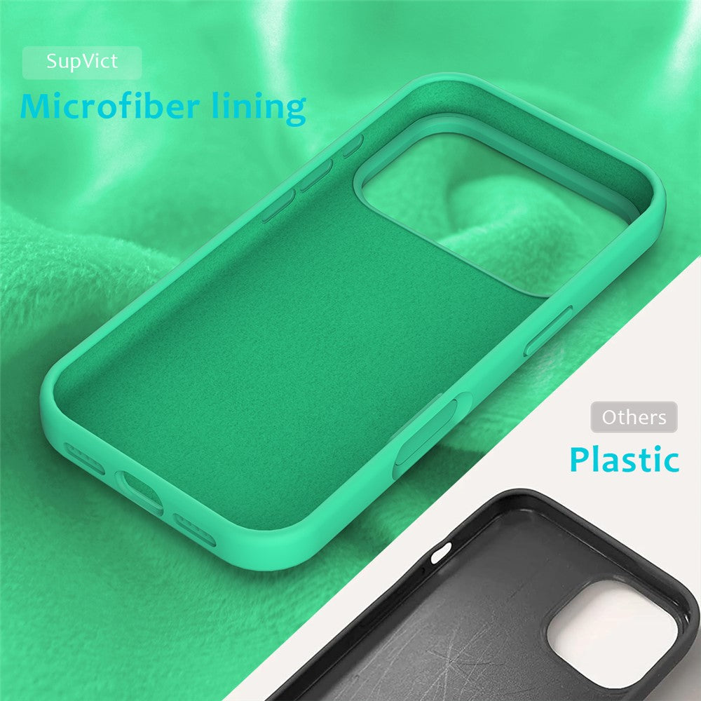 For iPhone 17 Pro Max Case Drop Proof Liquid Silicone Soft Lining Back Phone Cover