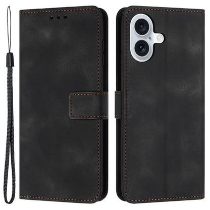 For iPhone 17 Case Solid Color Leather Wallet Protective Phone Cover