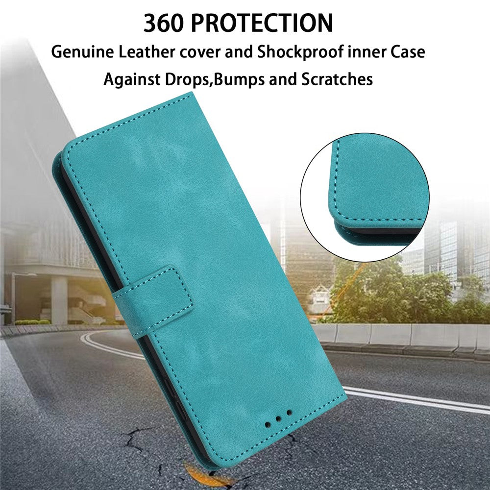 For iPhone 17 Pro Case Solid Color Leather Wallet Protective Phone Cover