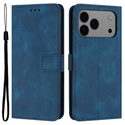 For iPhone 17 Pro Case Solid Color Leather Wallet Protective Phone Cover