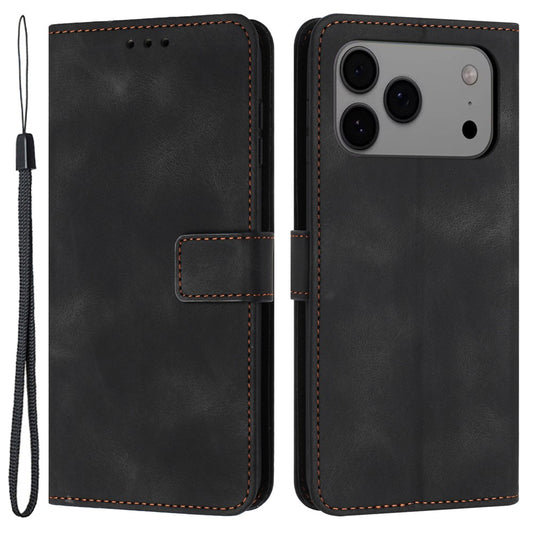 For iPhone 17 Pro Max Case Solid Color Leather Wallet Protective Phone Cover