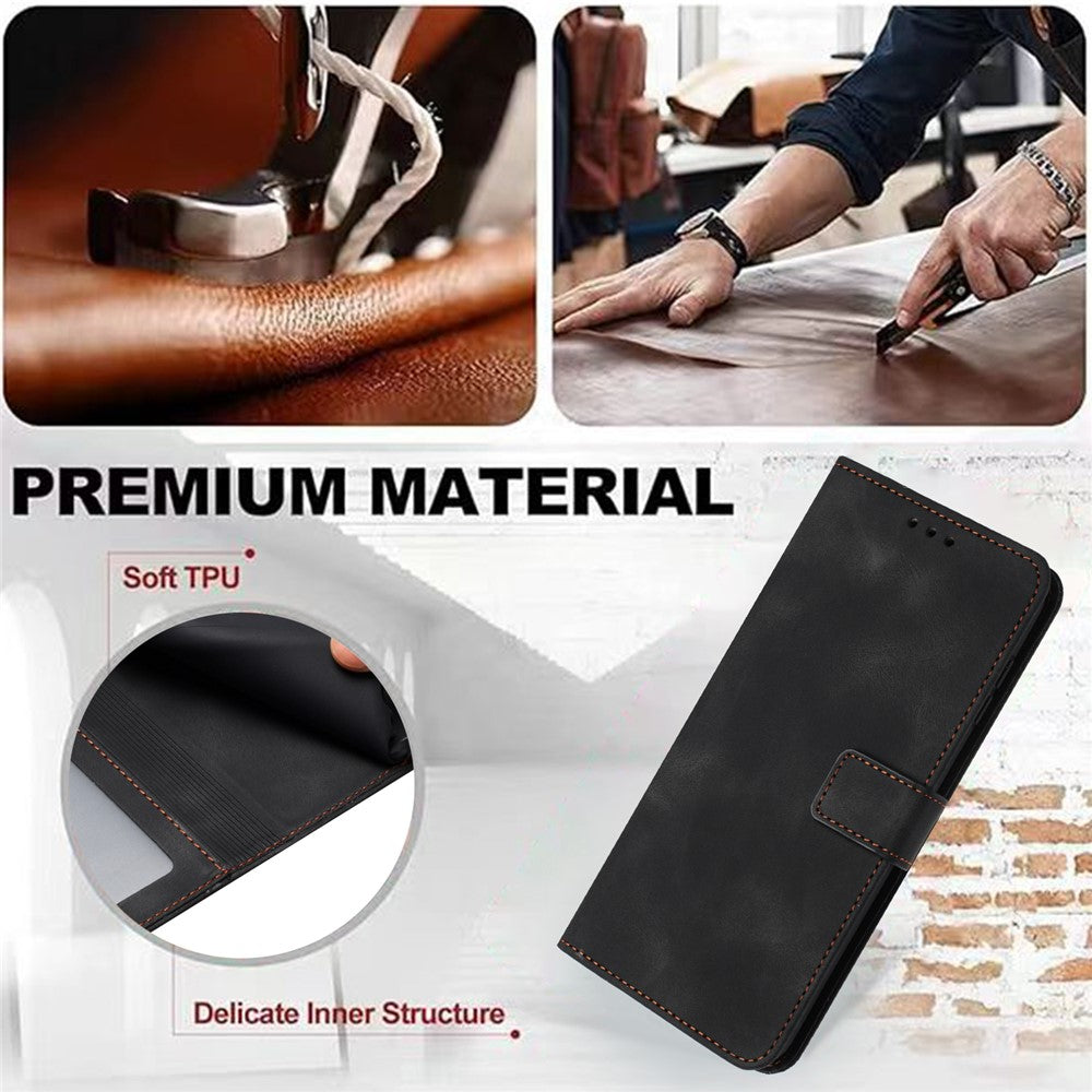 For iPhone 17 Pro Max Case Solid Color Leather Wallet Protective Phone Cover