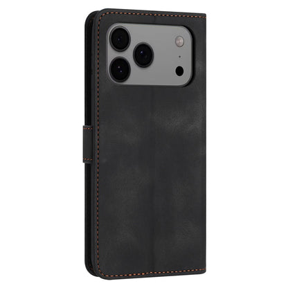 For iPhone 17 Pro Max Case Solid Color Leather Wallet Protective Phone Cover