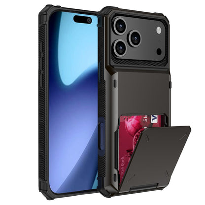 For iPhone 17 Pro Max Case PC + TPU Dual Layer Back Phone Cover with Card Holder