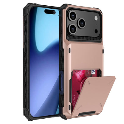 For iPhone 17 Pro Max Case PC + TPU Dual Layer Back Phone Cover with Card Holder
