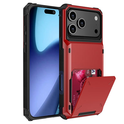 For iPhone 17 Pro Max Case PC + TPU Dual Layer Back Phone Cover with Card Holder
