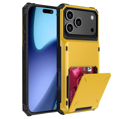 For iPhone 17 Pro Max Case PC + TPU Dual Layer Back Phone Cover with Card Holder